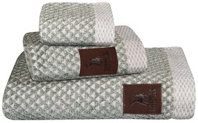 Πετσέτες 3050 (Σετ 3τμχ) Green-Ecru Greenwich Polo Club Towels Set 70x140cm 100% Βαμβάκι