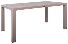 WOODWELL TEC Τραπέζι Τραπεζαρίας Κήπου - Βεράντας, PP Απόχρωση Cappuccino 150x90x73cm Ε391,1