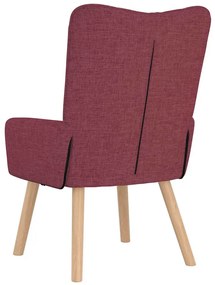 vidaXL Πολυθρόνα Κόκκινο 63 x 67 x 94 εκ. Ύφασμα και κόντρα πλακέ