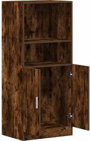 vidaXL Ντουλάπι Κουζίνας Καπνιστή Δρυς 57x41,5x131,5 εκ. Επεξεργ. Ξύλο