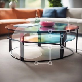 Intra Συλλεκτικό Ξύλινο Παζλ Plywood 4mm - Μοντέρνο σαλόνι με γυάλινο τραπεζάκι σαλονιού Σε Ξύλινο Κουτί - Διαστάσεις Puzzle: 10x10 cm – 25 κομμάτια