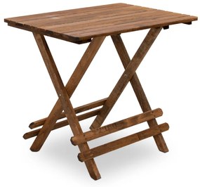 Τραπέζι πτυσσόμενο Queen Megapap από ξύλο οξιάς σε χρώμα καρυδί εμποτισμού 70x60x75εκ.