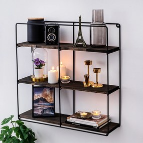 Wall Shelf Sunflower Black
Walnut