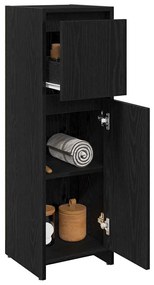 vidaXL Ντουλάπι Μπάνιου Μαύρη Οξυά 30 x 30 x 95 cm Επεξεργασμένο ξύλο