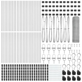 vidaXL Στύλος Περιφράξεων Ασημί 100 x 0,4 μ (25 mm πλέγμα) Ατσάλι
