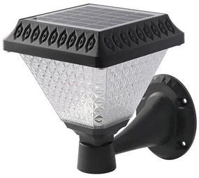 Ηλιακό Φωτιστικό Κήπου LED 0.8W 75lm 90° Τετράγωνο IP44 Επιτοίχιο CCT 3σε1 Θερμό+Φυσικό+Ψυχρό Λευκό Μαύρο 93578 VTAC 93578 Μαύρο