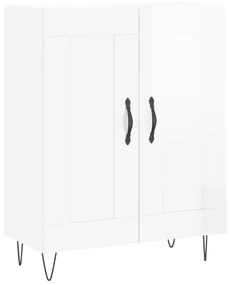 vidaXL Ντουλάπι Γυαλιστερό Λευκό 69,5x34x90 εκ. Επεξεργασμένο Ξύλο
