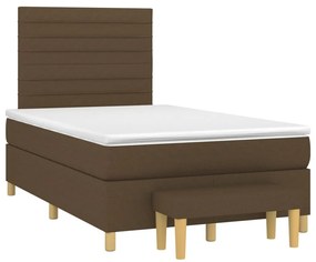 ΚΡΕΒΑΤΙ BOXSPRING ΜΕ ΣΤΡΩΜΑ ΣΚΟΥΡΟ ΚΑΦΕ 120X200 ΕΚ. ΥΦΑΣΜΑΤΙΝΟ 3137224