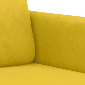 vidaXL Σετ Σαλονιού 3 Τεμαχίων Κίτρινο από Βελούδο