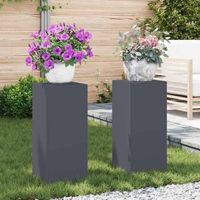 vidaXL Στήριξη φυτών 2 pcs Ανθρακί 24 x 24 x 55 εκ. Ατσάλι