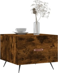 vidaXL Τραπεζάκι Σαλονιού Καπνιστή Δρυς 50x50x40 εκ. Επεξεργασμ. Ξύλο