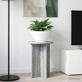 vidaXL Βάση φυτών 2 τεμ. Γκρι Sonoma Ø29,5 x 40 εκ. Επεξεργασμένο Ξύλο