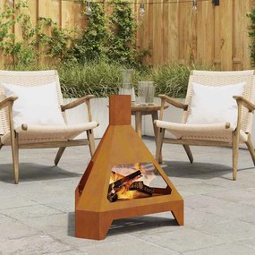 vidaXL Σόμπα με Καμινάδα 50x43x52 εκ. Ανθεκτικό Χάλυβα