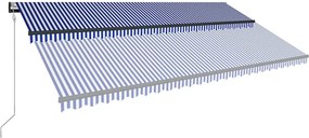 vidaXL Ηλεκτρική τέντα με LED και αισθητήρα 6 x 3 m