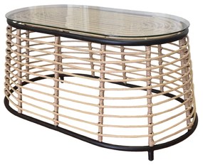 LOOM COFFEE TABLE ΦΥΣΙΚΟ 95x55xH45cm - Πολυπροπυλένιο - 22-0052