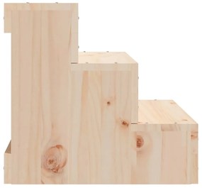 vidaXL Σκάλα Κατοικίδιου 40 x 37,5 x 35 εκ. από Μασίφ Ξύλο Πεύκου