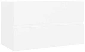 Ντουλάπι Νιπτήρα Λευκό 80 x 38,5 x 45 εκ. από Επεξ. Ξύλο - Λευκό