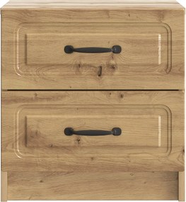 vidaXL Κομοδίνο 2 τεμ. Artisan Δρυς 43 x 34,5 x 44,5 εκ