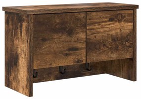 vidaXL Τοίχου Κρεμάστρα με ράφι Καπνιστό Δρύς 50 x 20 x 30 εκ.