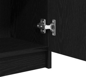 vidaXL Ντουλάπι Μπάνιου Μαύρη δρυς 32 x 34 x 90 εκ Επεξεργασμένο ξύλο