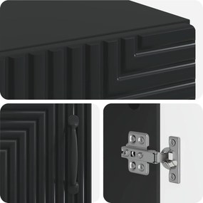 vidaXL Ντουλάπι Αποθήκευσης Μπάνιου HAARLEM Μαύρο 30 x 31 x 80 εκ.