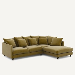 Γωνιακός καναπές-κρεβάτι με βελούδο, Lazare