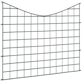 vidaXL Περίφραξη Κήπου Χαμηλή Αψίδα Σετ Πράσινη 77,5 x 64 εκ.