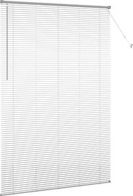 vidaXL Βενετσιάνικες Ρόδες Ασημί 220 x 145 εκ Αλουμίνιο