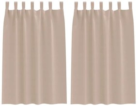 vidaXL Κουρτίνες με κουρτίνες 2 pcs Taupe Πολυεστέρας