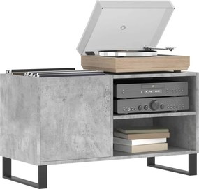 vidaXL Δισκοθήκη Γκρι Σκυροδέματος 85 x 38 x 48 εκ. από Επεξεργ. Ξύλο