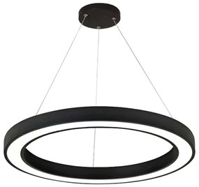 Φωτιστικό Οροφής 6073-60-BL Φ60x9cm Led 5450lm 68W Black Inlight