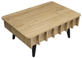 Τραπεζάκι σαλονιού Gemma Megapap χρώμα sepet oak 90x59,6x36,8εκ.