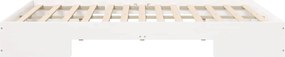 vidaXL Σκελετός Κρεβατιού Λευκό 140 x 200 cm