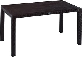 Τραπέζι Explore pakoworld με UV protection PP καφέ 150x90x73.5εκ