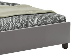 Κρεβάτι Mago διπλό pu γκρι ματ 150x200εκ 157x213x88 εκ.