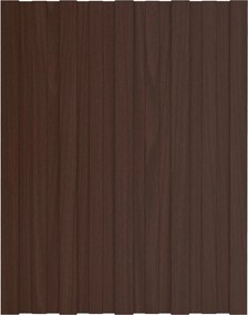 vidaXL Πάνελ οροφής 12 τεμ. Καφέ 60 x 45 cm Γαλβανισμένος χάλυβας