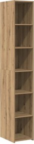 vidaXL Highboard Artisan Δρυς 30 x 41 x 185 εκ. Επεξεργασμένο Ξύλο