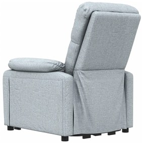vidaXL Πολυθρόνα Ανακλινόμενη Ηλεκτρική Ανοιχτό Γκρι Υφασμάτινη