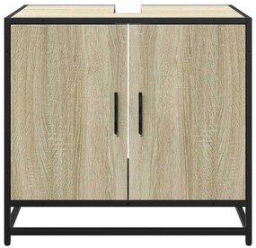 vidaXL Ντουλάπι Νιπτήρα Μπάνιου Sonoma Δρυς 65x33x60 εκ. Επεξ. Ξύλο