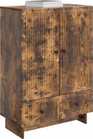 vidaXL Πλαϊνό γραφείο Καπνιστή Δρυς 66 x 34,5 x 95 εκ.