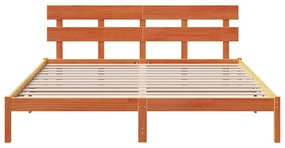 vidaXL Σκελετός Κρεβατιού Καφέ 180 x 200 cm Μασίφ ξύλο πεύκου