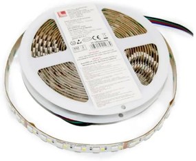 Adeleq Ταινία LED Λευκή Αυτοκόλλητη 5m 5050 24VDC 24W Και 144LED Ανά Μέτρο IP54 RGB Συν Λευκό 30-3402402409