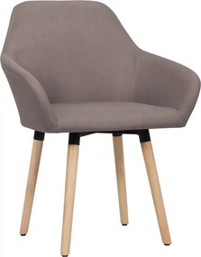 vidaXL Καρέκλες Τραπεζαρίας 2 τεμ. Χρώμα Taupe Υφασμάτινες