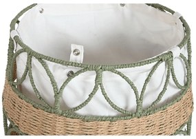 Διακοσμητικό Καλάθι Home ESPRIT Λευκό Πράσινο Φυσική ίνα (x2)