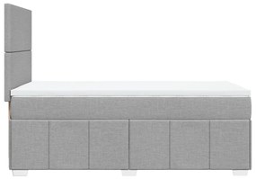 ΚΡΕΒΑΤΙ BOXSPRING ΜΕ ΣΤΡΩΜΑ ΑΝΟΙΧΤΟ ΓΚΡΙ 90X190 ΕΚ. ΥΦΑΣΜΑΤΙΝΟ 3291516