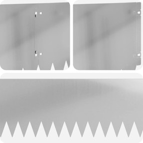 vidaXL Περίγραμμα γκαζόν 10 τμχ. 103 x 25 εκ Galvanised Steel Ασημί