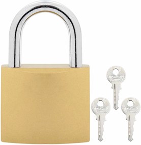 vidaXL Κλειδαριά U με Κλειδιά 6 pcs Ορείχαλκος Σίδερο