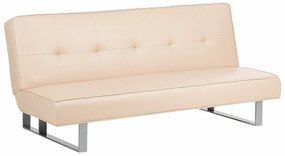 Καναπές κρεβάτι Berwyn 2120, Λειτουργία ύπνου, Beige, 189x88x85cm, Πόδια: Μέταλλο