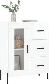 vidaXL Ντουλάπι Γυαλιστερό Λευκό 69,5x34x90 εκ. Επεξεργασμένο Ξύλο
