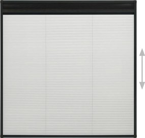 vidaXL Σήτα Παραθύρου Πλισέ Ανθρακί 120 x 120 εκ. από Αλουμίνιο